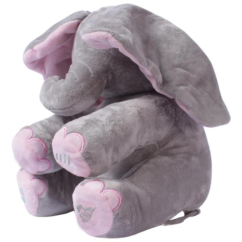 Dimple Kaia Elephant Stuffed Animal for Babies and Newborns - Plush Singing Peek a Boo Elephant Toy - Interactive Musical Peek-A-Boo for Toddlers with Moving Ears, Baby Stuffed Animalstoy