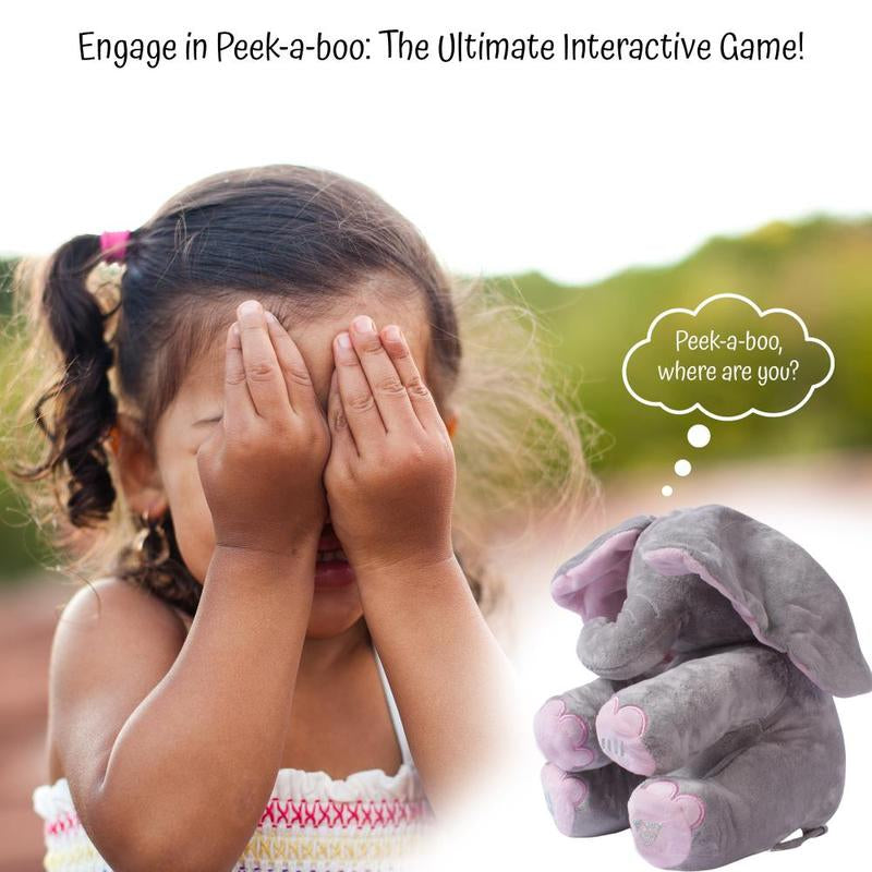 Dimple Kaia Elephant Stuffed Animal for Babies and Newborns - Plush Singing Peek a Boo Elephant Toy - Interactive Musical Peek-A-Boo for Toddlers with Moving Ears, Baby Stuffed Animalstoy